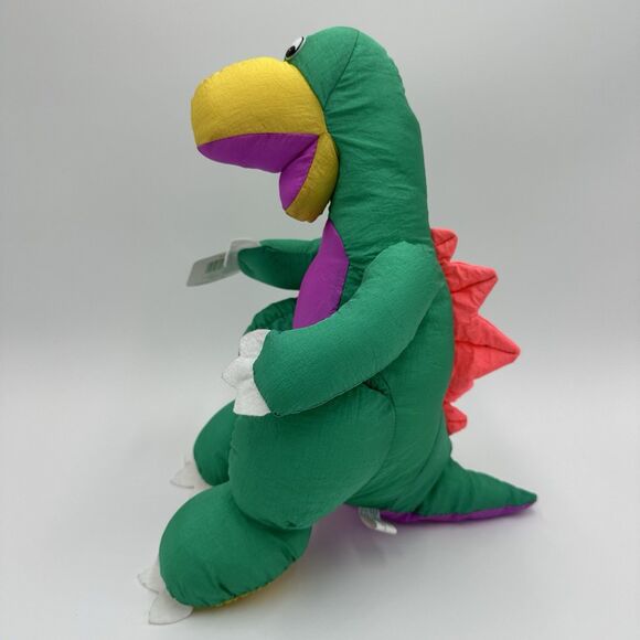 Vintage Nylon Plush Dinosaur Stuffed Animal Celebration by Gibson Greetings (2) - Picture 15 of 16